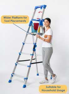 Ladder Hub - Aluminium Working Tray Ladder - 3 Steps (WTL03)