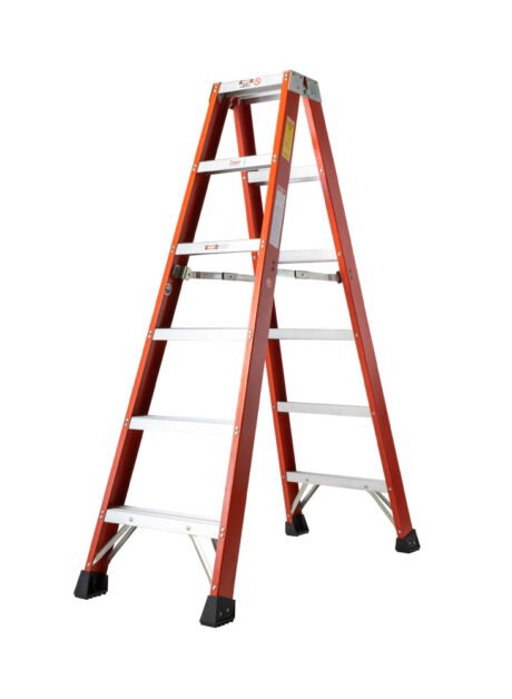 Fiberglass Double Sided A-Shape Ladder – 6 Steps (DFG06)