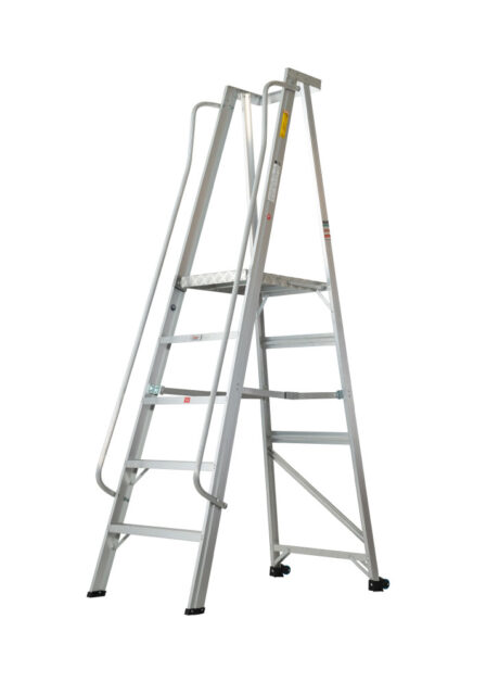 Aluminium Platform Trolley Ladder – 05 Step (PTL05)